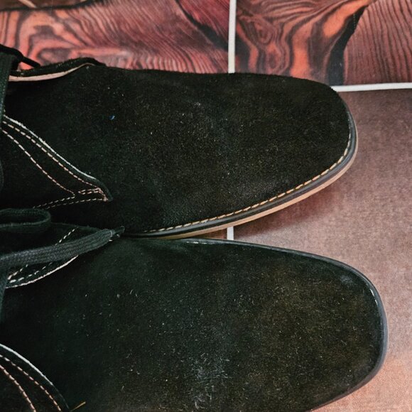 Stacy Adams 12 M Black Suede and Leather Upper Loafers Good Condition - Picture 6 of 8